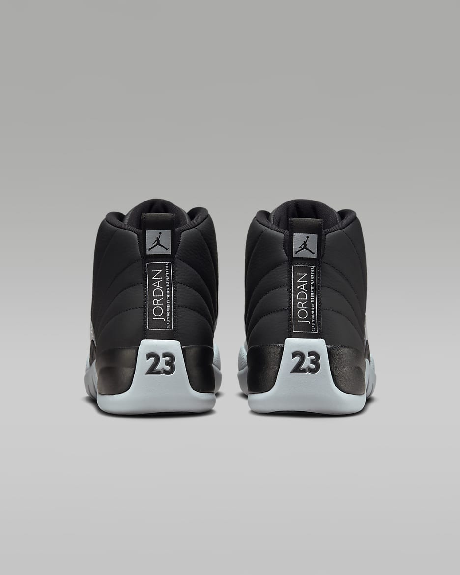 Air Jordan 12 Retro Black and Wolf Grey Men s Shoes. Nike